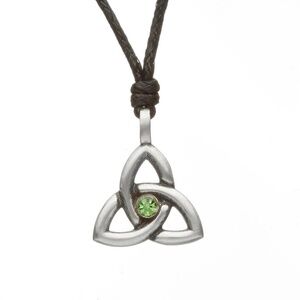 Celtic Trinity Knot August Birthstone Pendant